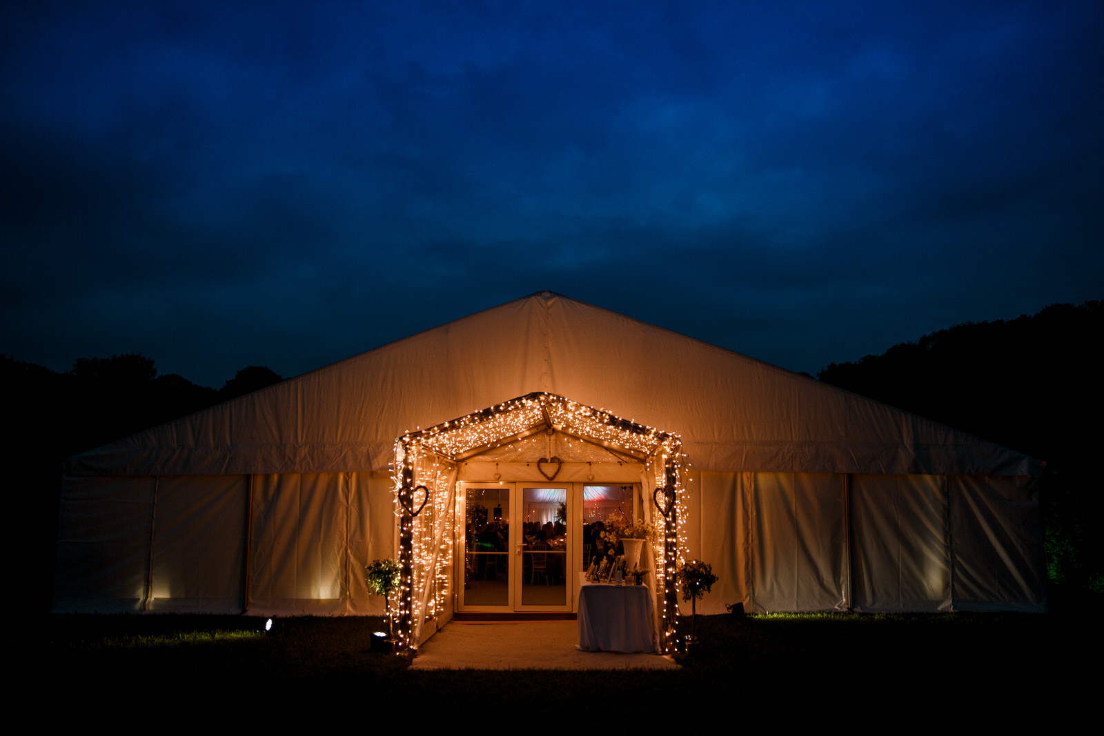 marquee wedding at middle stanley