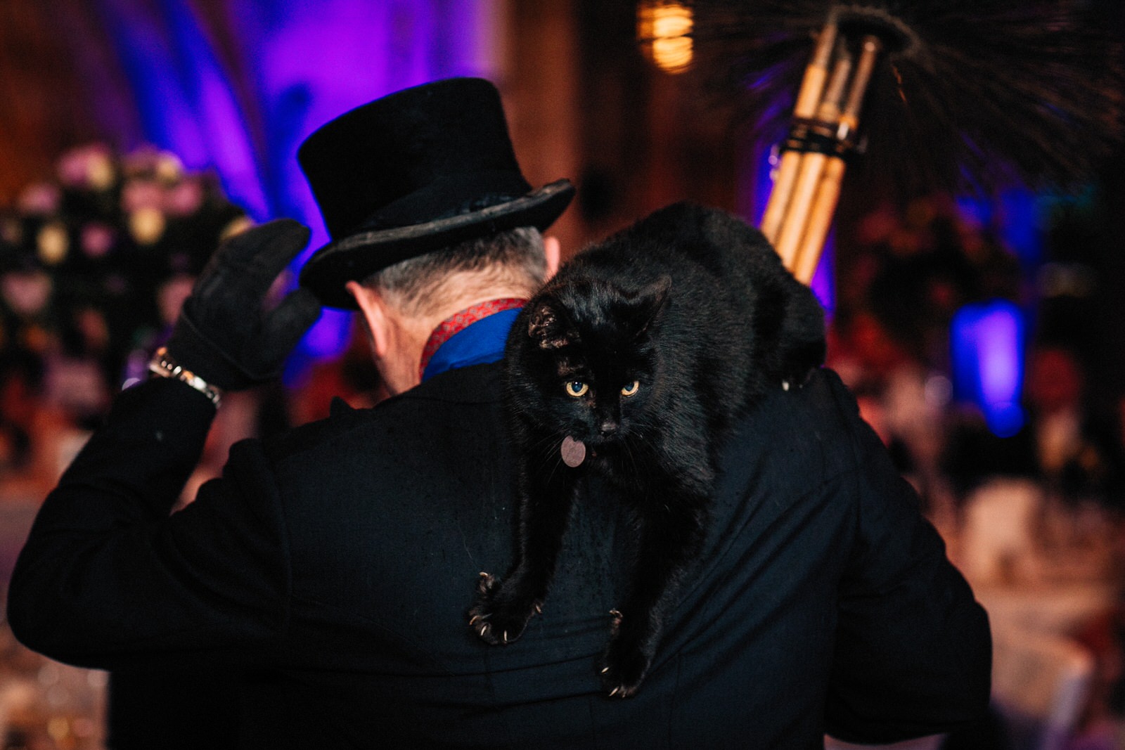 chimney sweep at wedding in ashdown park hotel
