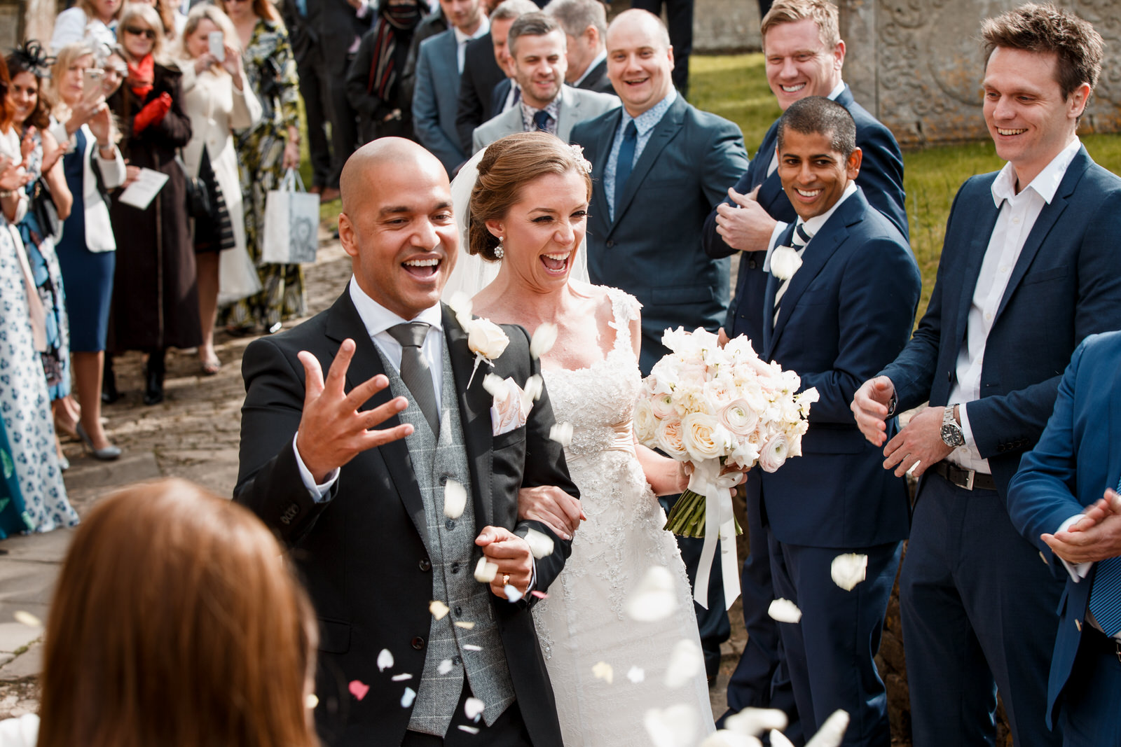 confetti shot at Bowood Hotel Wedding