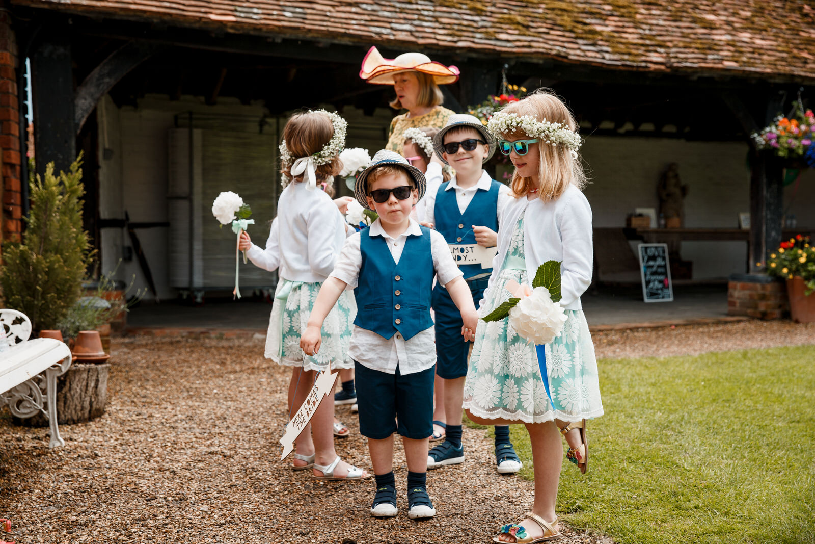 flower girls and boys at lillibrooke manor wedding