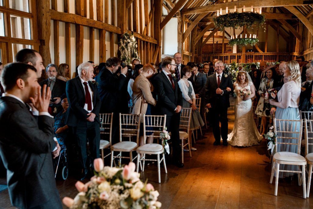 bride walking down aisle