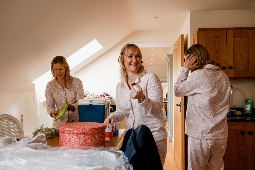 bridesmaids in pyjamas