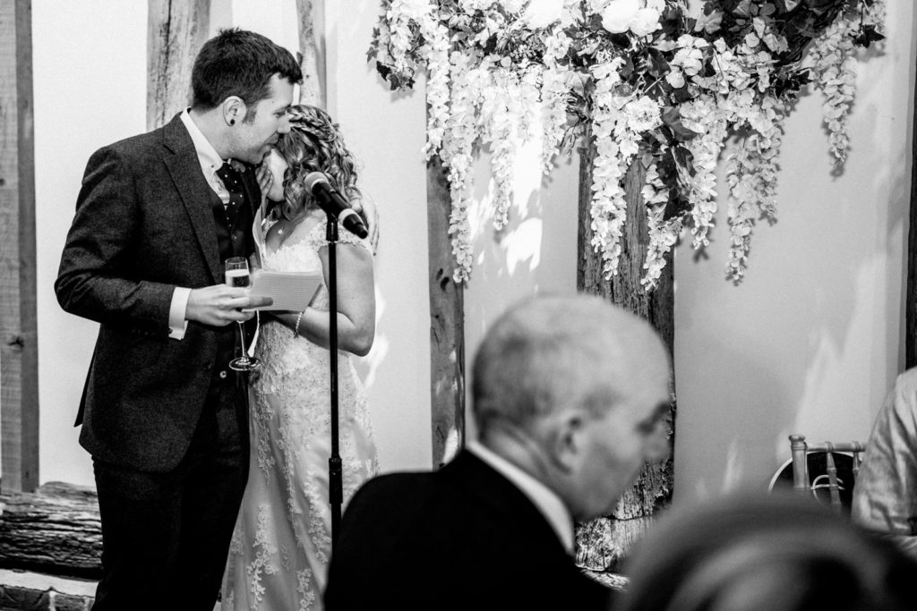 bride crying at wedding day