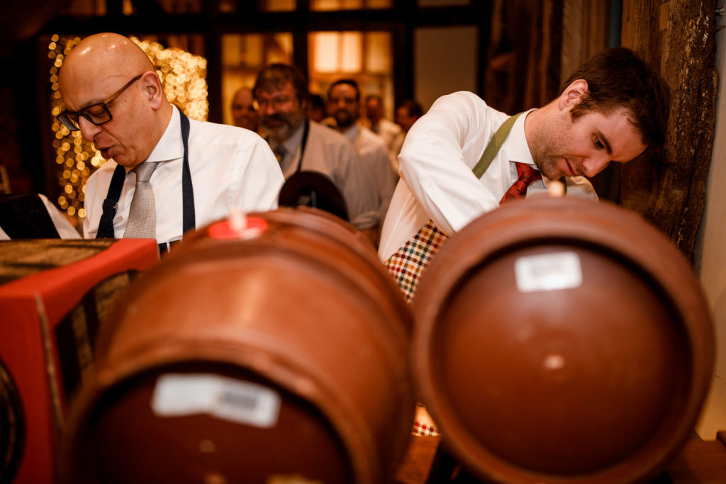casked ale at wedding in micklefield hall