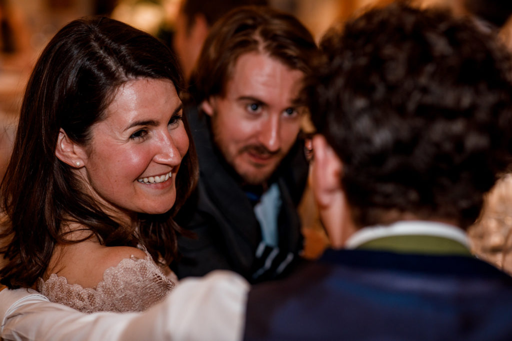 guests relaxing at wedding reception