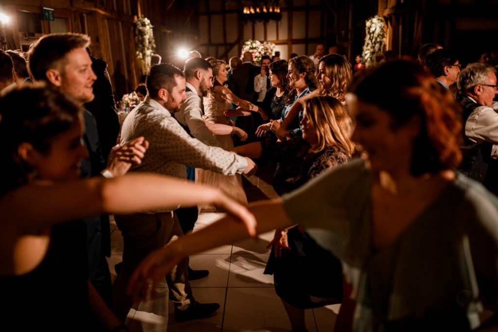 Ceilidh dancing at wedding