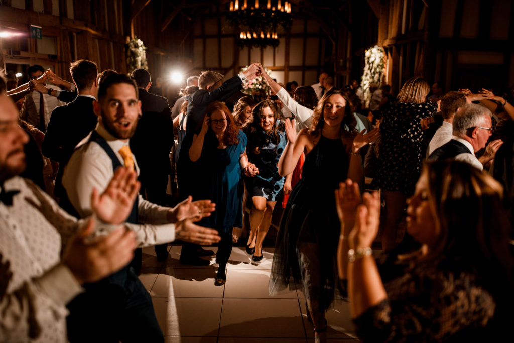 Ceilidh dancing at wedding