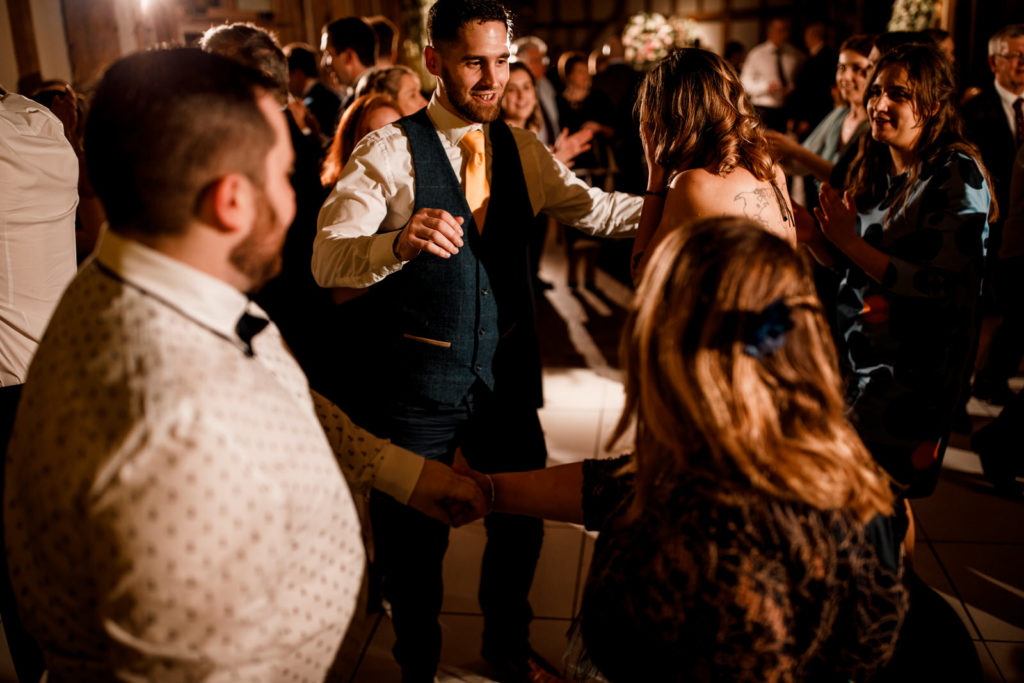 Ceilidh dancing at wedding