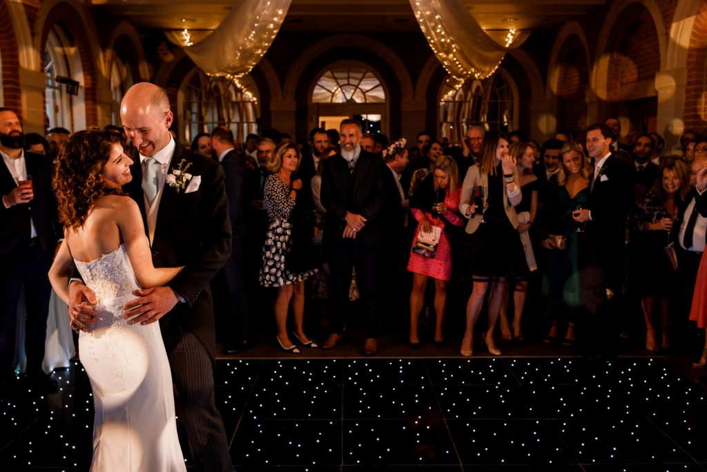 first dance at great fosters wedding