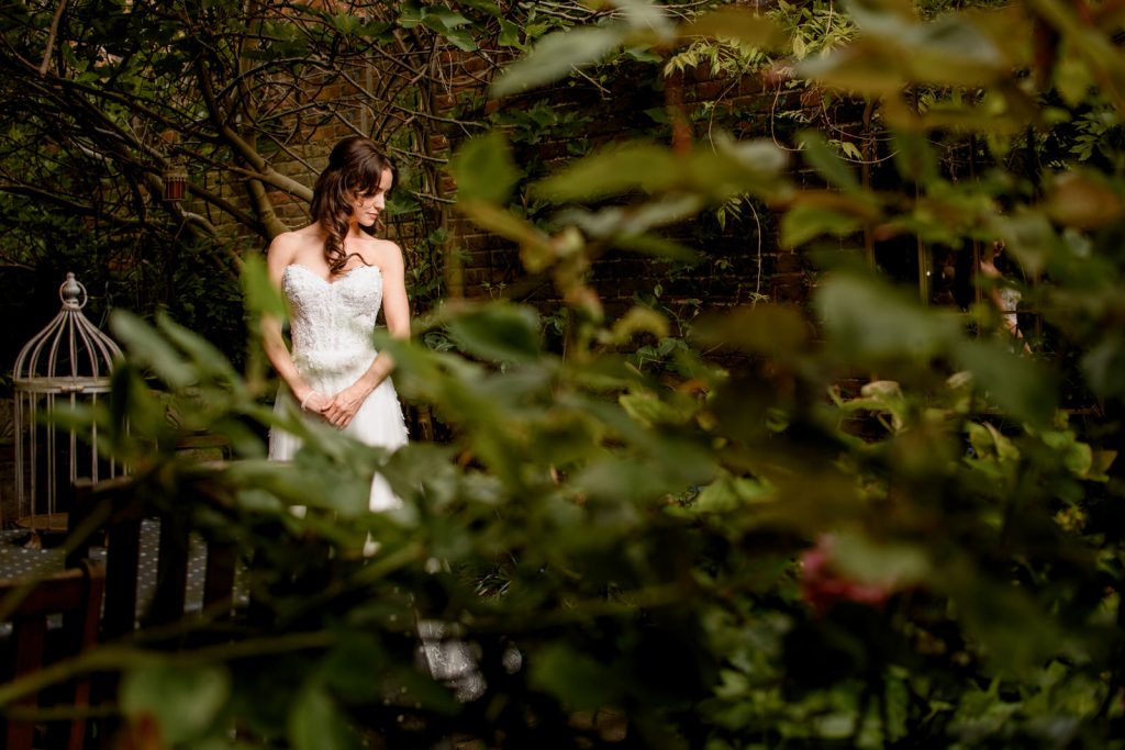 bridal portrait at kings chapel wedding venue