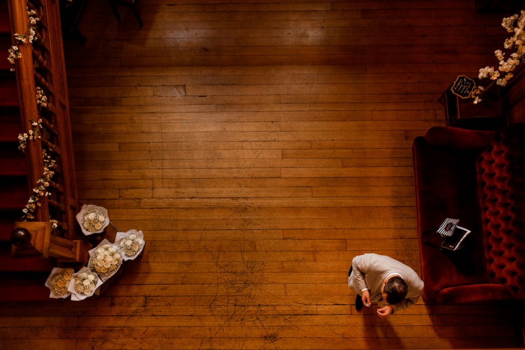 father waiting for bride