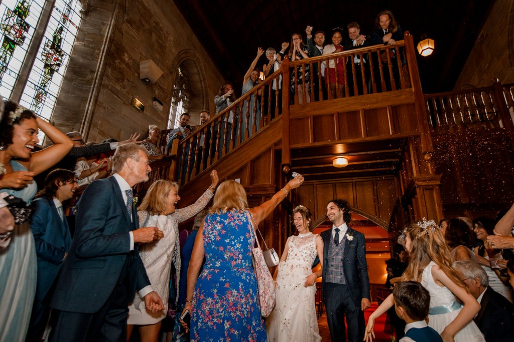 confetti shot at ashdown park hotel