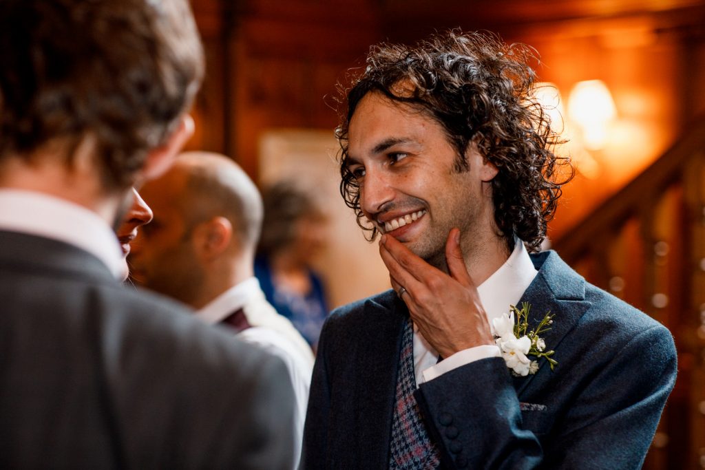 groom at ashdown hotel wedding