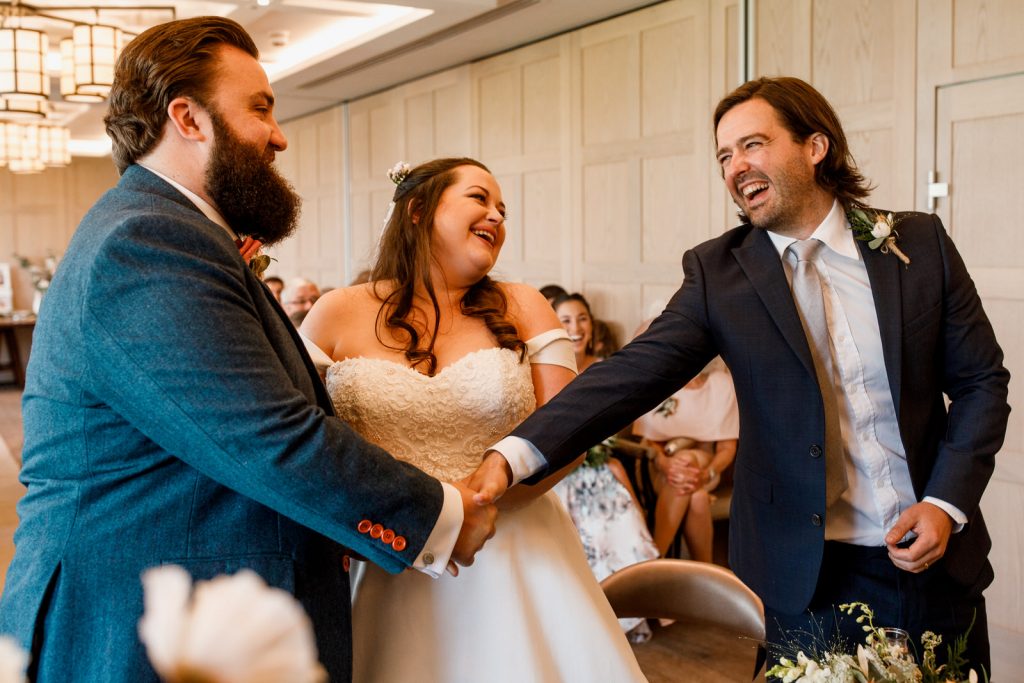 brother giving bride away