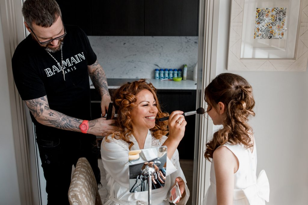 bridal preparation at ham yard hotel wedding