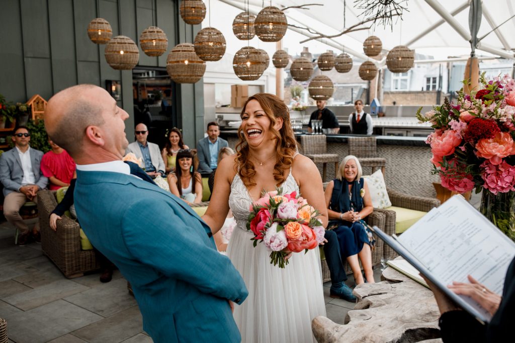 bumble bee disturbing wedding