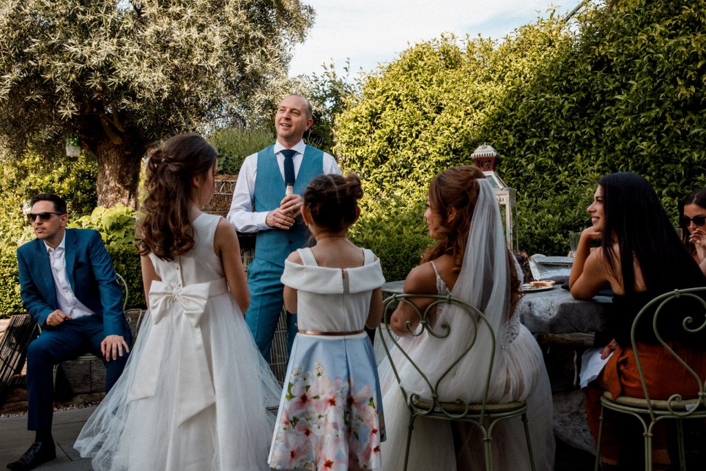 wedding speeches at ham yard hotel wedding