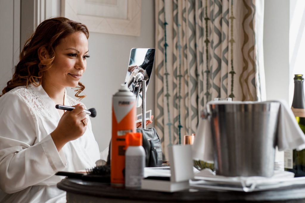 bridal preparation at ham yard hotel wedding