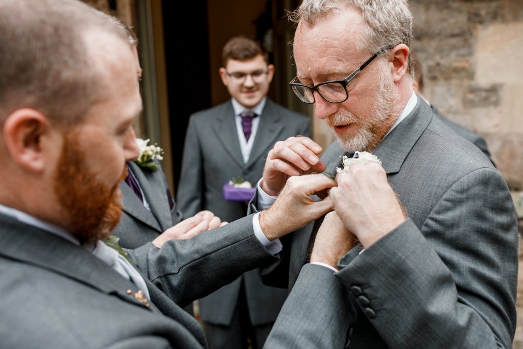 groom wedding preparation