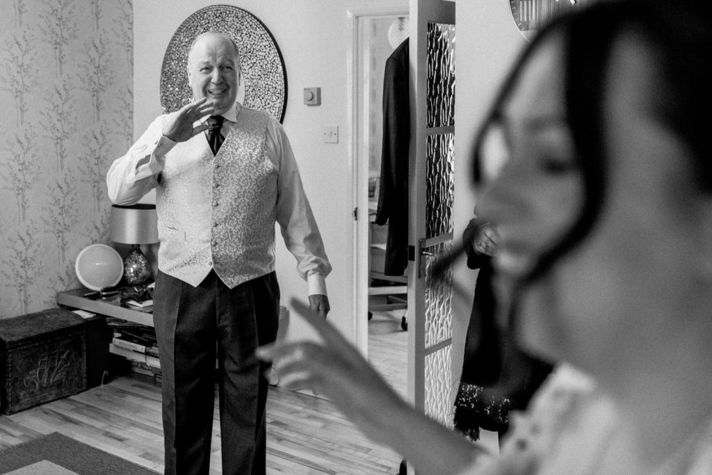 father of the bride first look