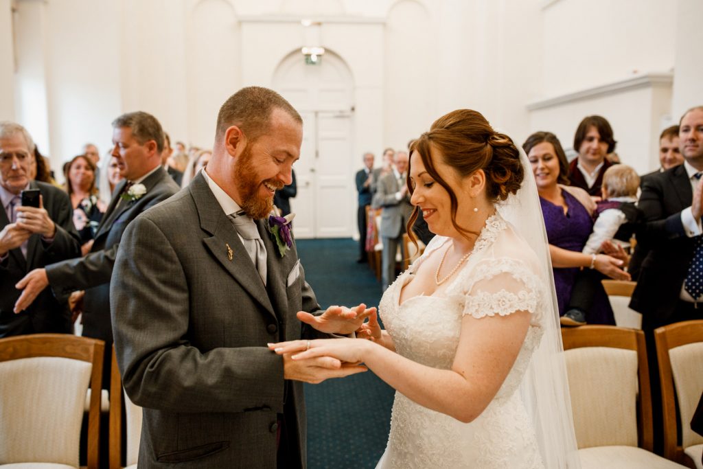 exchanging of rings at wedding