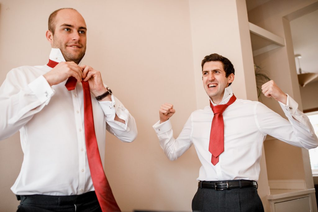groom preparation for richmond park wedding