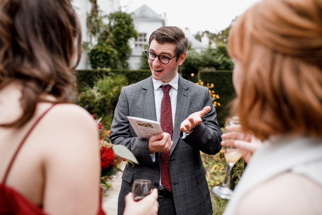 guest enjoying pembroke lodge wedding