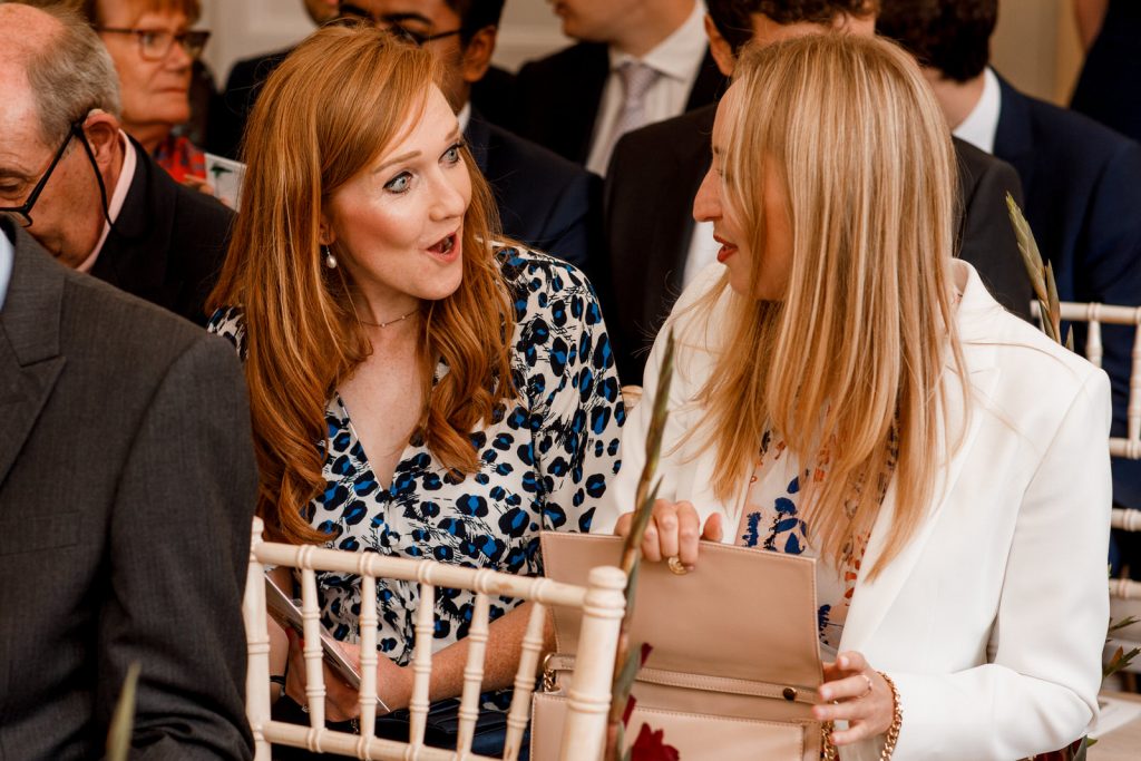 guest looking shocked during ceremony