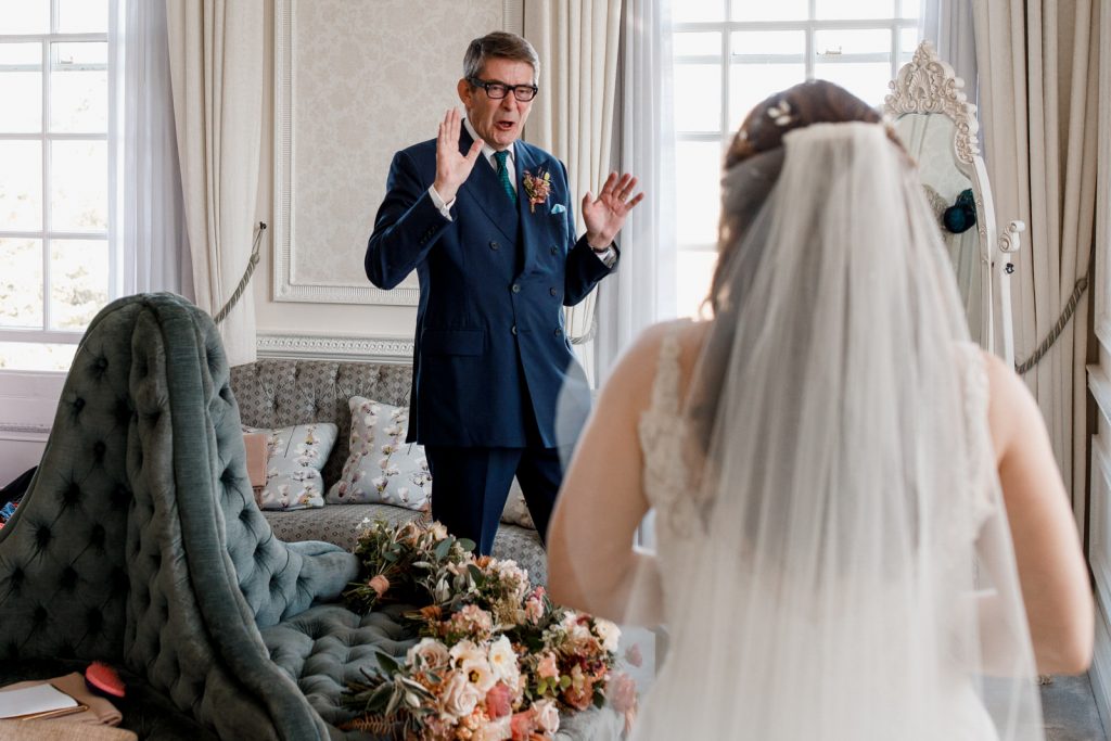 father of the bride first look at hedsor house