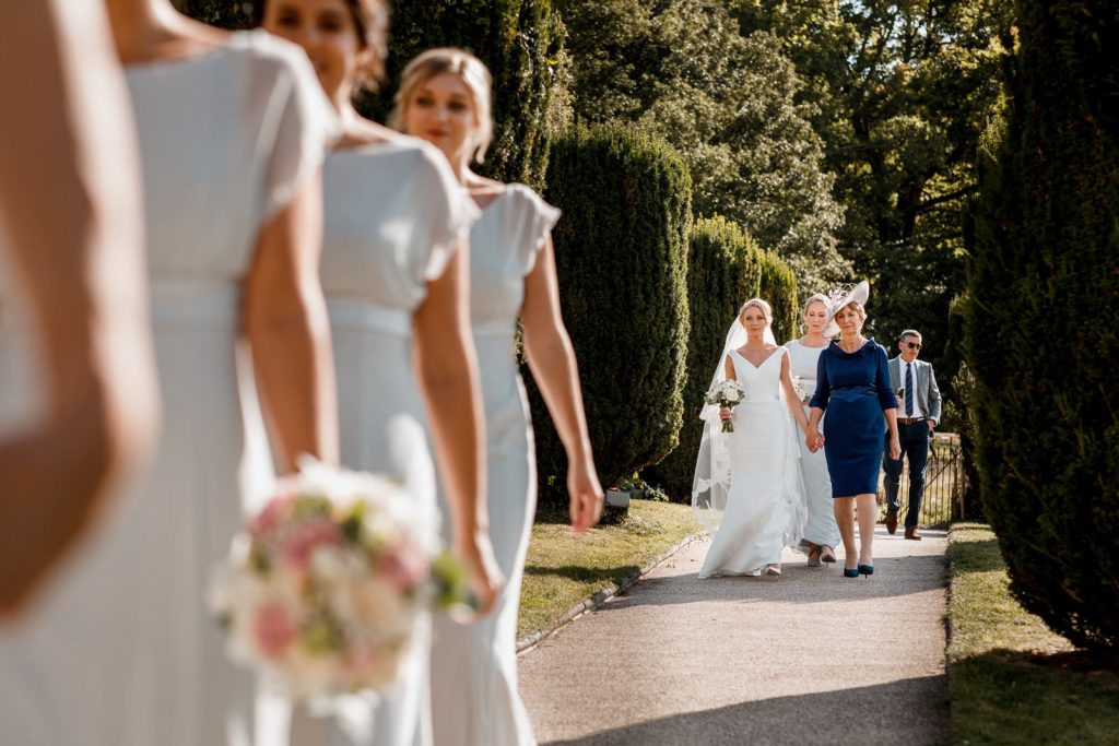 bride arriving at st nicholas church in hedsor house
