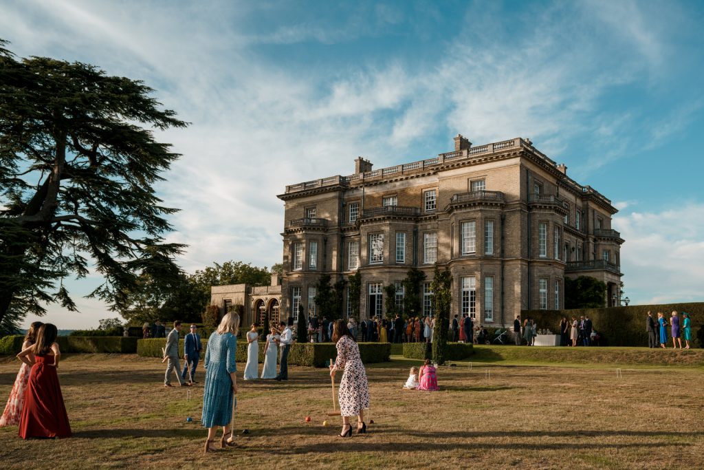 garden games at hedsor house wedding