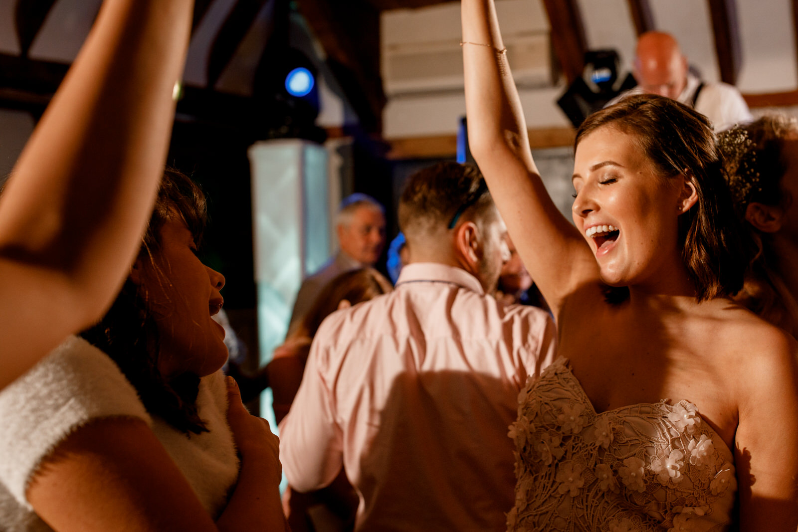 wedding guests partying at sanctum on the green