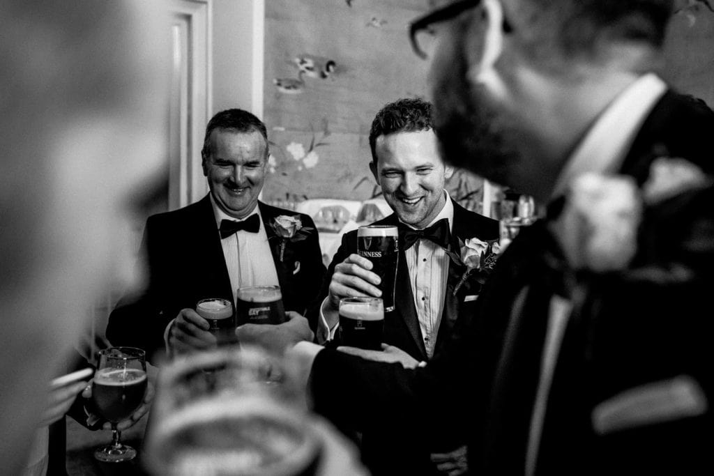 groom prep at offley place wedding venue