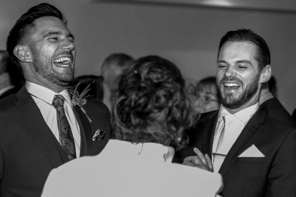 guests relaxing at wedding