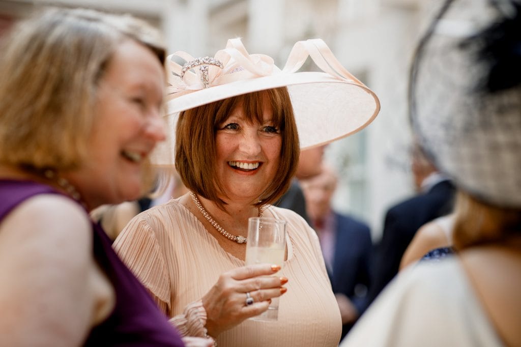mother of the bride laughing
