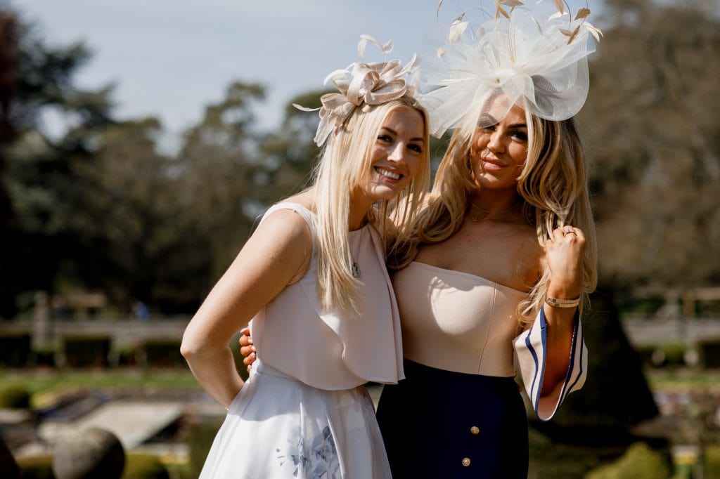 guests in sunshine at wedding