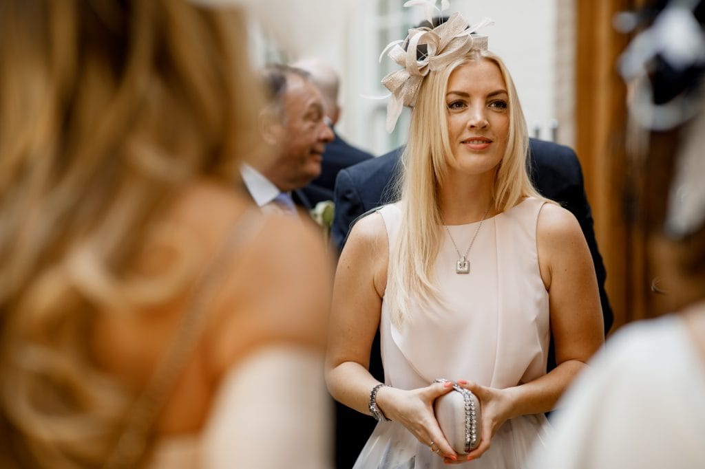 guest at fanhams hall wedding