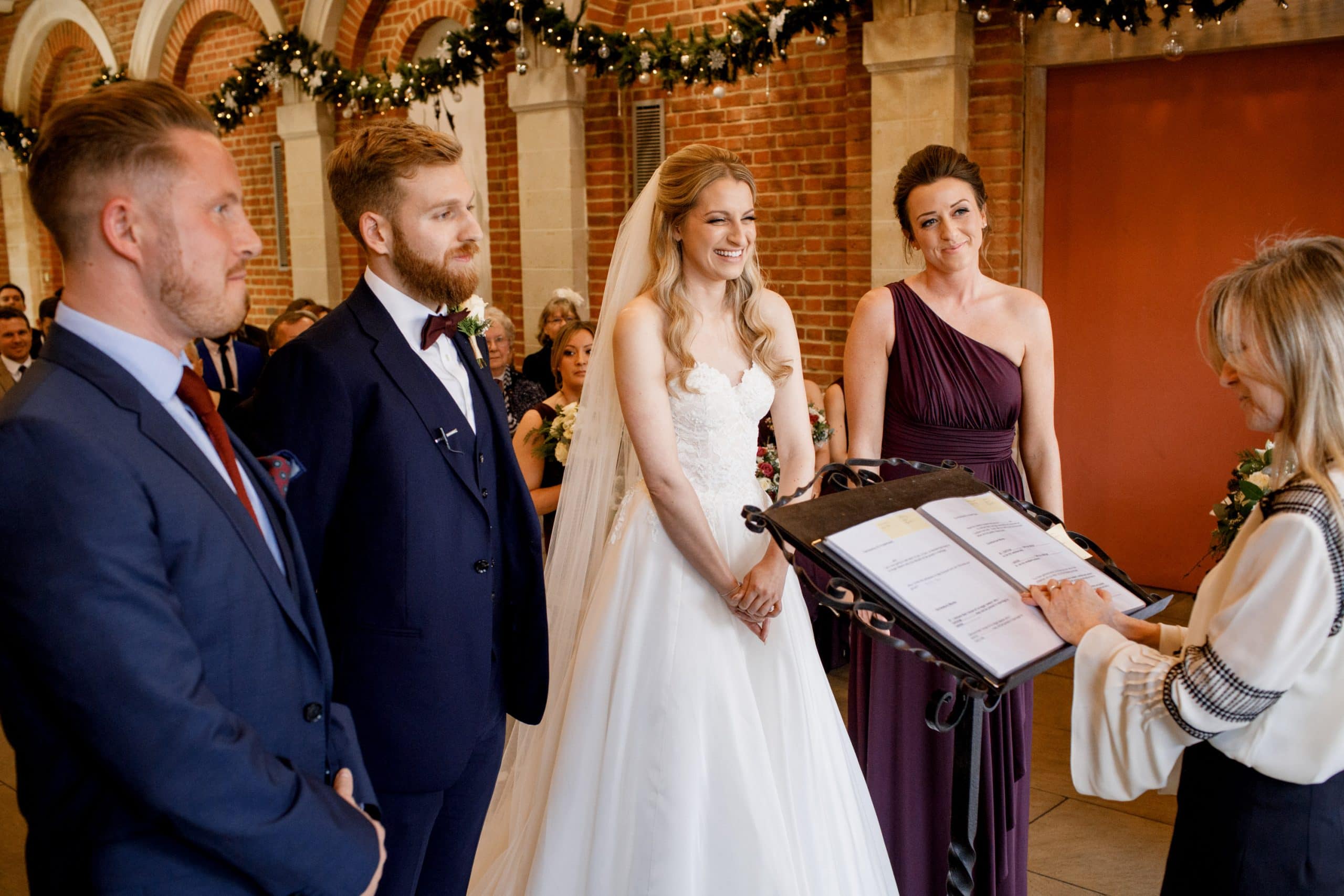winter wedding at great fosters
