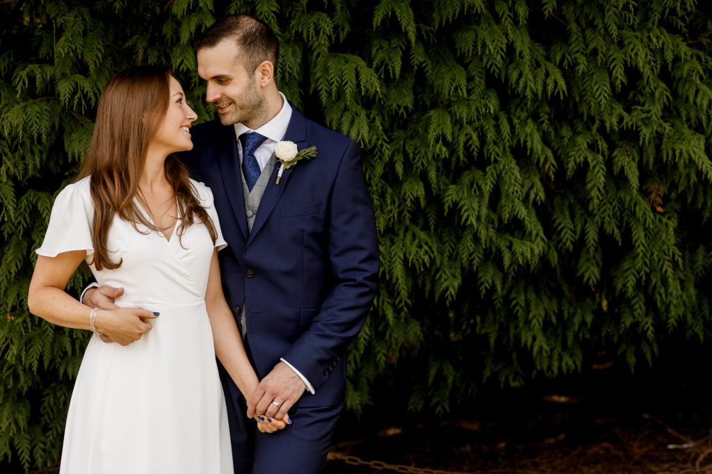 bride and groom portrait photograph
