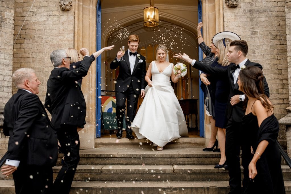 confetti shot outside st barnabus church
