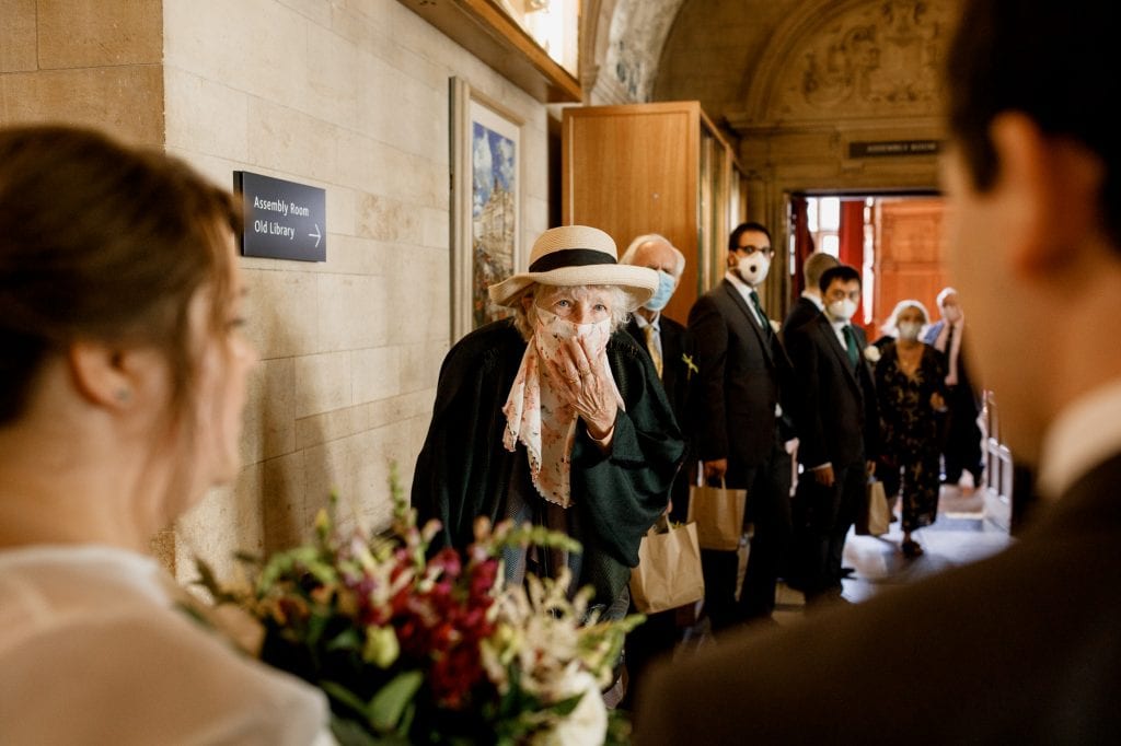 covid wedding with masks